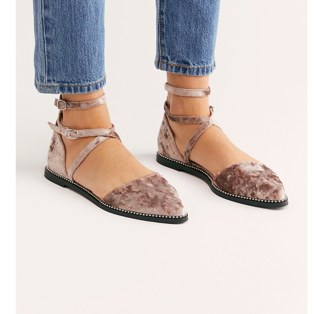 Free People Velvet Florence Flat